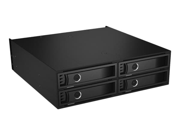 ICY BOX IB-2242U2K - Uttagbar harddiskramme - 2.5" - 5,25" til 4 x 2,5" - svart