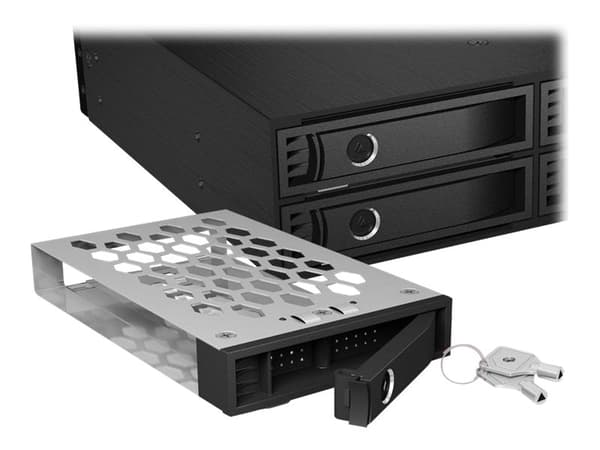 ICY BOX IB-2242U2K - Uttagbar harddiskramme - 2.5" - 5,25" til 4 x 2,5" - svart