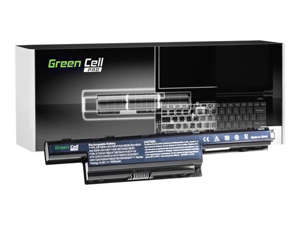 Green Cell PRO - Batteri til bærbar PC (tilsvarer: Acer AS10D31, Acer AS10D41, Acer AS10D51) - litiumion - 6-cellers - 5200 mAh - svart - for Acer As