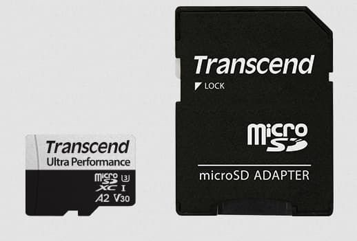 Transcend 340S - Flash-minneskort - 64 GB - A2 / Video Class V30 / UHS-I U3 / Class10 - microSDXC