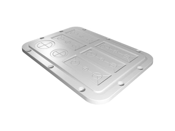 Rittal SZ 2565.200, Rackplate, Lysegrå, Plast, IP66, 301 mm, 221 mm