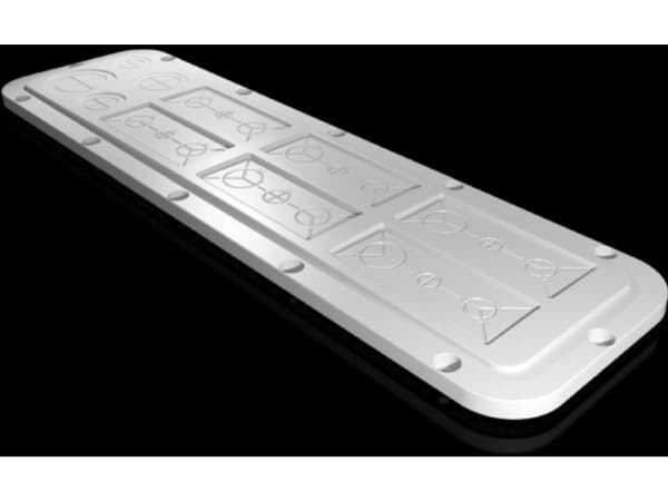 Rittal SZ 2564.200, Rackplate, Lysegrå, Plast, IP66, 534 mm, 149 mm