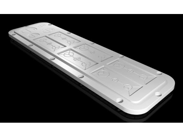 Rittal SZ 2564.200, Rackplate, Lysegrå, Plast, IP66, 534 mm, 149 mm