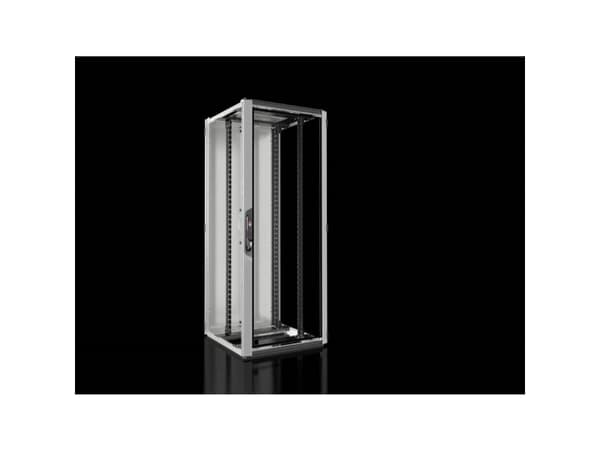 Rittal 5307.124, Fristående rack, 42U, Knapplås, Svart, Grå