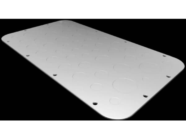 Rittal AX 2576.100, Rackplate, Stål, Lysegrå, 1 stykker, 1,07 kg