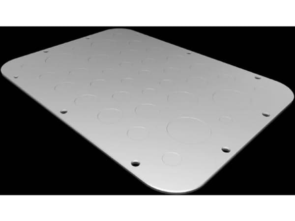 Rittal AX 2575.100, Platta till rackskåp, Ljusgrå, Stål, IP66, 301 mm, 221 mm