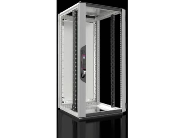 Rittal 5326.121, Fristående rack, 24U, 815 kg, Knapplås, Svart, Grå