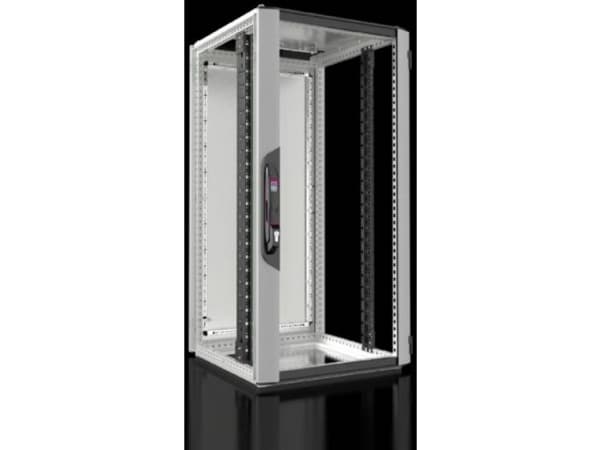 Rittal 5326.121, Fristående rack, 24U, 815 kg, Knapplås, Svart, Grå