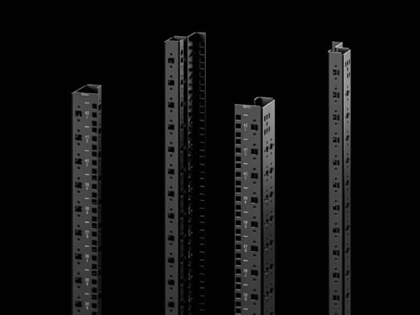 Rittal 5302.153, Rackskinne, Sort, Stål, VX IT, 48,3 cm (19"), 2,5 mm