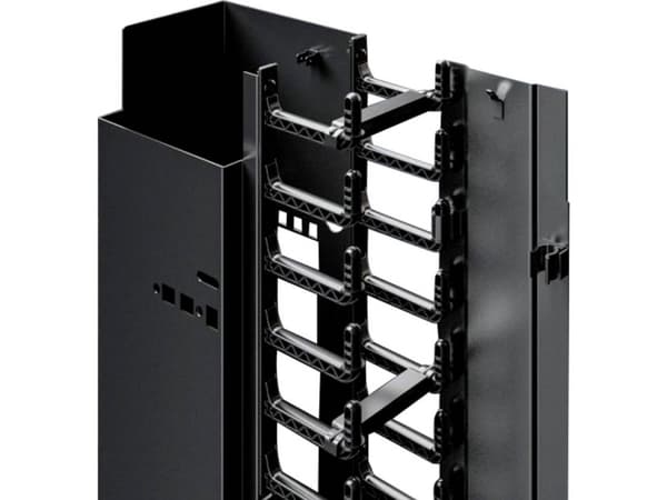 Rittal 5302.051, Kabelkanal, Sort, Stål, 38U, 800 mm, 2000 mm
