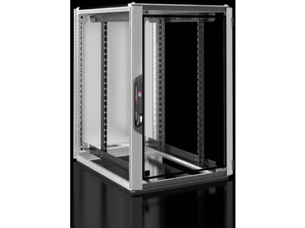 Rittal 5304.126, Fristående rack, 24U, 1500 kg, Knapplås, Svart, Grå