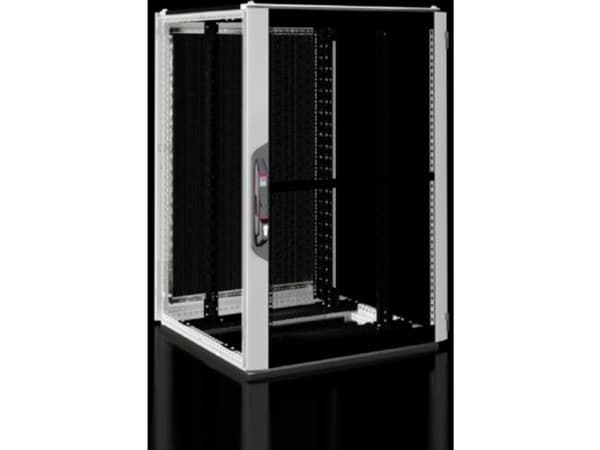 Rittal 5303.114, Fristående rack, 24U, 815 kg, Knapplås, Svart, Grå