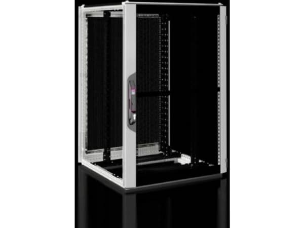 Rittal 5303.114, Fristående rack, 24U, 815 kg, Knapplås, Svart, Grå