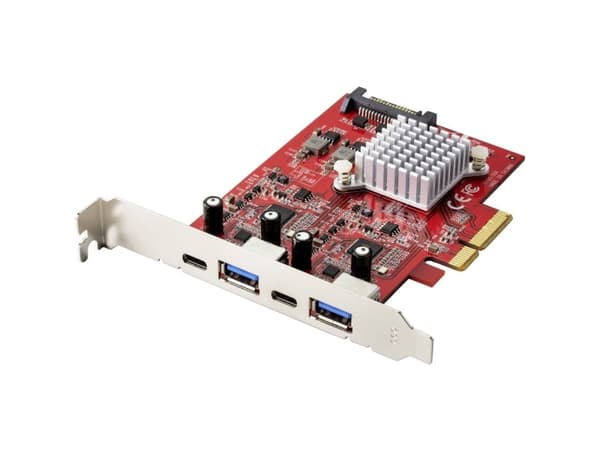 Renkforce RF-4679642 2+2-ports USB 3.1-controllerkort USB-A (USB 3.2 Gen 2), USB-C® PCIe