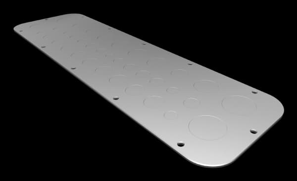 Rittal AX 2574.100, Rackplate, Lysegrå, Stål, IP65, 534 mm, 149 mm