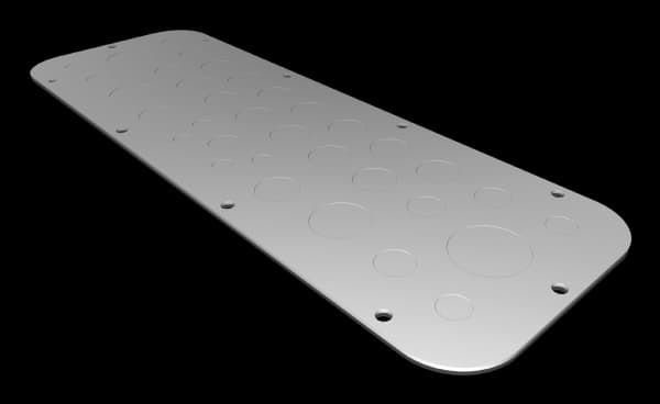 Rittal AX 2573.100, Rackplate, Lysegrå, Stål, IP66, 447 mm, 149 mm