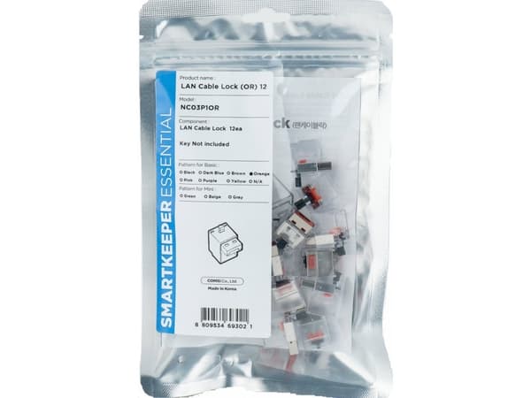Smartkeeper NC03P1OR, Portin lukitsin, RJ-45, Oranssi, 12 kpl, 130 mm, 205 mm