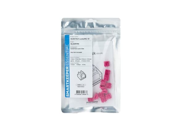 Smartkeeper NL03P1PK, Portblokker, RJ-45, Rosa, 1 stykker, Polybag, 130 mm