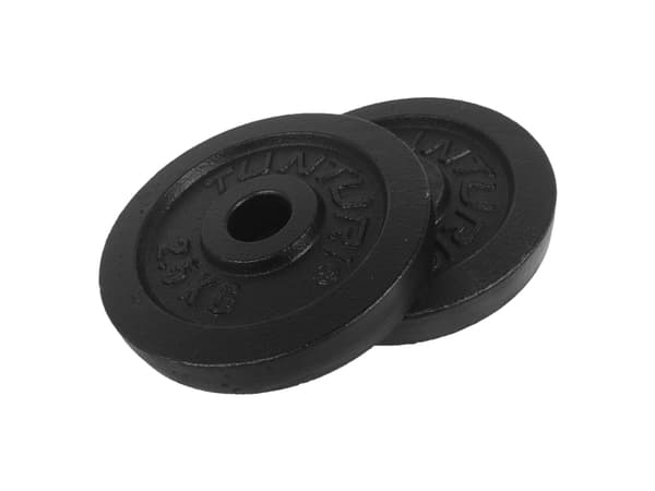 Tunturi 14TUSCL095, Standard, Vektskive av støpejern, 2,5 kg, Svart, 2,5 kg, Rund