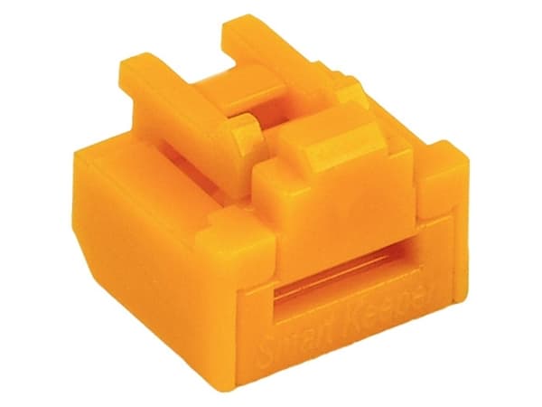 Smartkeeper NL03PKOR, Portblockerare + nyckel, RJ-45, Orange, 10 styck, Polypåse, 11,7 mm