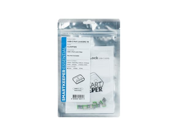 Smartkeeper CL04P1GN, Portblokker, USB Type-C, Grønn, Plast, 10 stykker, Polybag