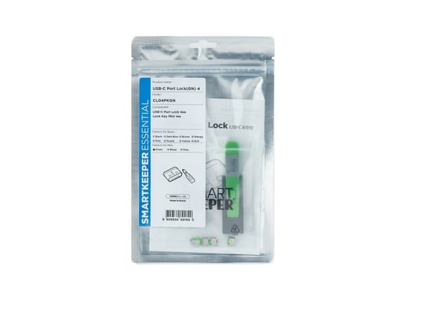 Smartkeeper CL04PKGN, Portblokkering + nøkkel, USB Type-C, Grønn, Plast, 1 stykker, Polybag