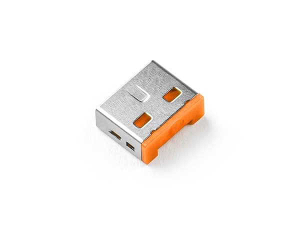 Smartkeeper UL03PKOR, Portblockerare + nyckel, USB Type-A, Orange, 6 styck, Polypåse, 12,3 mm