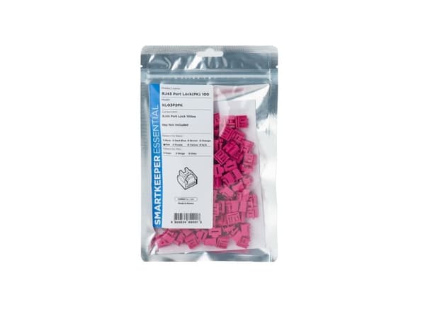 Smartkeeper NL03P2PK, Portblokker, RJ-45, Rosa, 1 stykker, Polybag, 130 mm