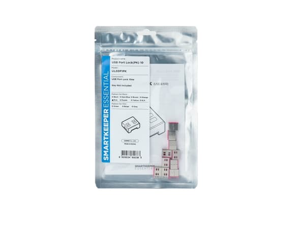 Smartkeeper UL03P1PK, Portblockerare, USB Type-A, Rosa, 1 styck, Polypåse, 130 mm
