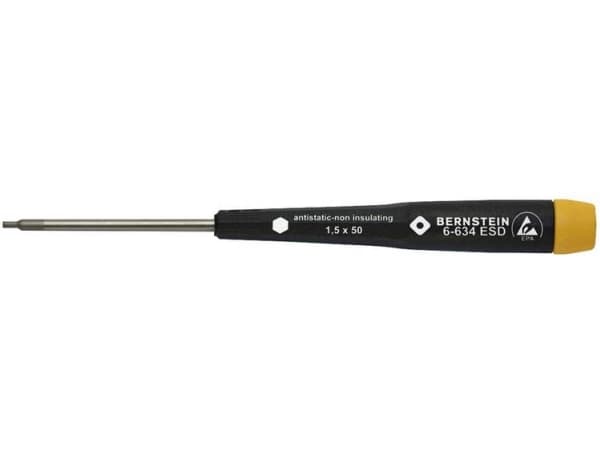 Bernstein ESD Hexagonskruvmejsel Nyckelbredd: 1,5 mm Bladlängd: 50 mm