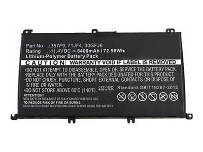 CoreParts - Akut tietokoneen akku - Litium-polymeeri - 6400 mAh - 73 Wh - lajittelu - Dell Inspiron 15 5577 Gaming, 15 Gaming 7566, 15 Gaming 7567, 7