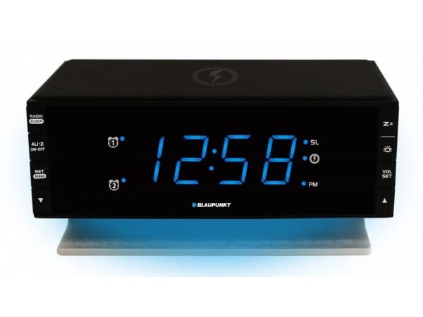 BLAUPUNKT CR55CHARGE Blaupunkt CR55CHARGE klokkeradio, FM PLL, USB-lading, trådløs ladefunksjon