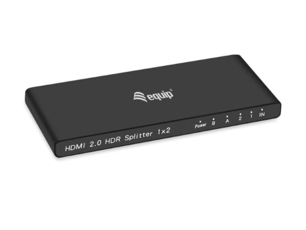 Equip 332716, HDMI, 2x HDMI, 3840 x 2160 pixlar, Svart, Gjuten aluminium, 4K Ultra HD