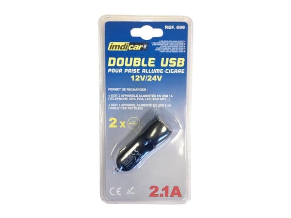 Imdicar bil usb lader 2X