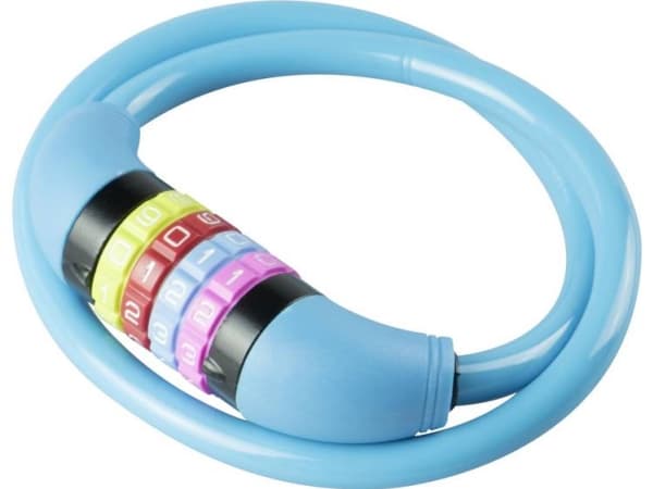 BURG-WÄCHTER 210 C 65 KIDS, Kabellås, Blå, Plast, Silikon, Stål, Stål, Silikon, Stål