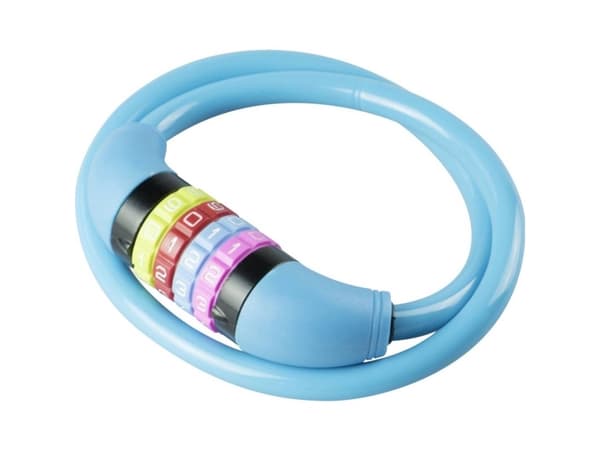 BURG-WÄCHTER 210 C 65 KIDS, Kabellås, Blå, Plast, Silikon, Stål, Stål, Silikon, Stål