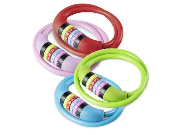 BURG-WÄCHTER 210 C 65 KIDS, Kabellås, Blå, Plast, Silikon, Stål, Stål, Silikon, Stål