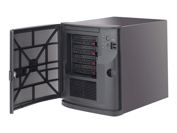 Supermicro SC721 TQ-350B - Tower - mini-ITX 350 watt (ATX) - svart - USB Sort