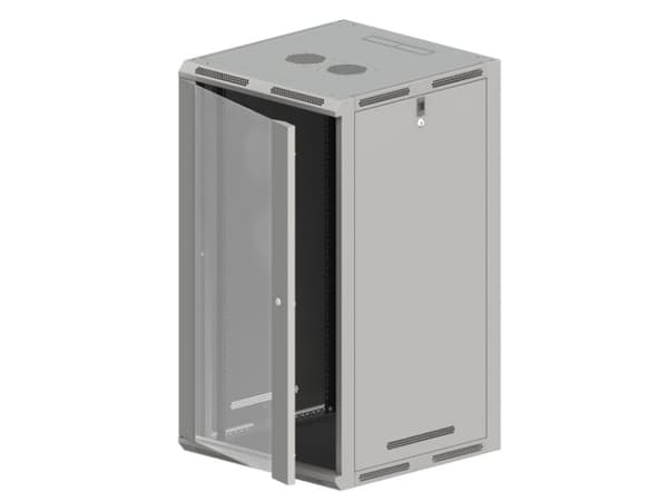 Alantec SW-24U-600-600-N-DSJ-OP-RP-B-S, Fristående rack, 24U, 80 kg, Grå