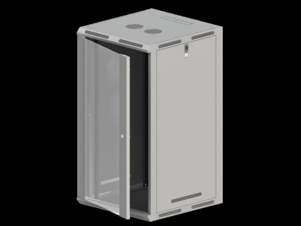 Alantec SW-24U-600-600-N-DSJ-OP-RP-B-S, Fristående rack, 24U, 80 kg, Grå