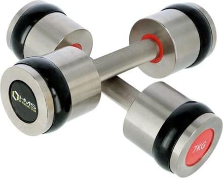 Krom hantlar 2x7 kg silikonelement HMS Premium HH07
