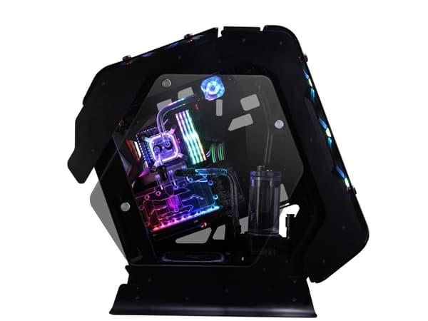 ZALMAN Z-MACHINE 500 - Mid tower - utökad ATX - genomskinlig sidopanel (härdat glas) - ingen strömförsörjning - USB/ljud