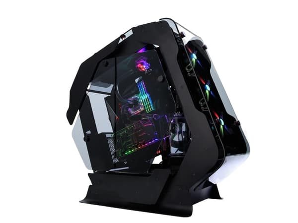 ZALMAN Z-MACHINE 500 - Mid tower - utökad ATX - genomskinlig sidopanel (härdat glas) - ingen strömförsörjning - USB/ljud
