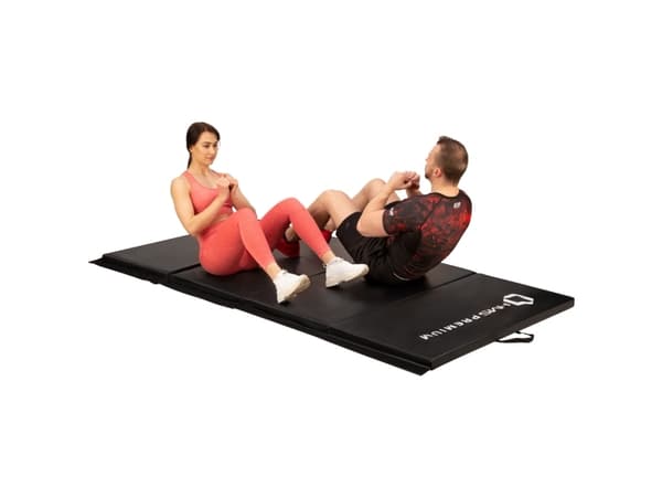 HMS Gymnastics 4-delad madrass MGS01 240 cm x 120 cm x 5 cm svart