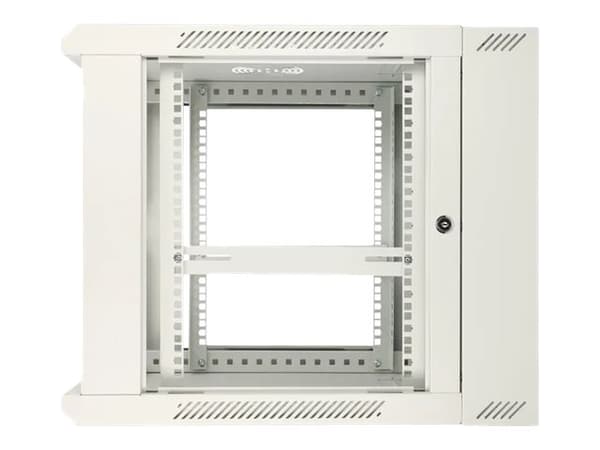 Extralink AZH - Rack skåp - svängtyp - väggmontering - grå - 12U - 19"