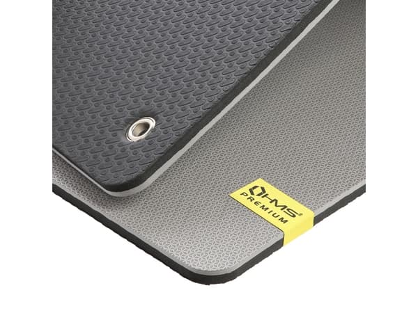 HMS PREMIUM MFK07 LIGHT GRAY-BLACK CLUB FITNESS MAT WITH HOLES 120 * 60CM EVA 15MM HMS PREMIUM