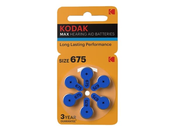 Kodak MAX - Akku 6 x 675 - Sinkki-ilma - 650 mAh