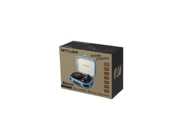 Muse MT-201 BTP, Beltedrevet platespiller, Sort, Rosa, 33,45,78 RPM, 10 W, AC, 100-240 V