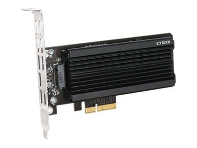 ICY DOCK EZConvert Ex Pro - Grensesnittsadapter - M.2 - M.2 NVMe Card - PCIe 3.0 x4 - svart, sølv