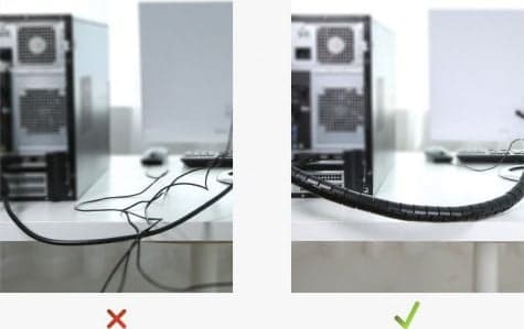 Ugreen Spiralförvaring för kablar Svart 1 st (54796)